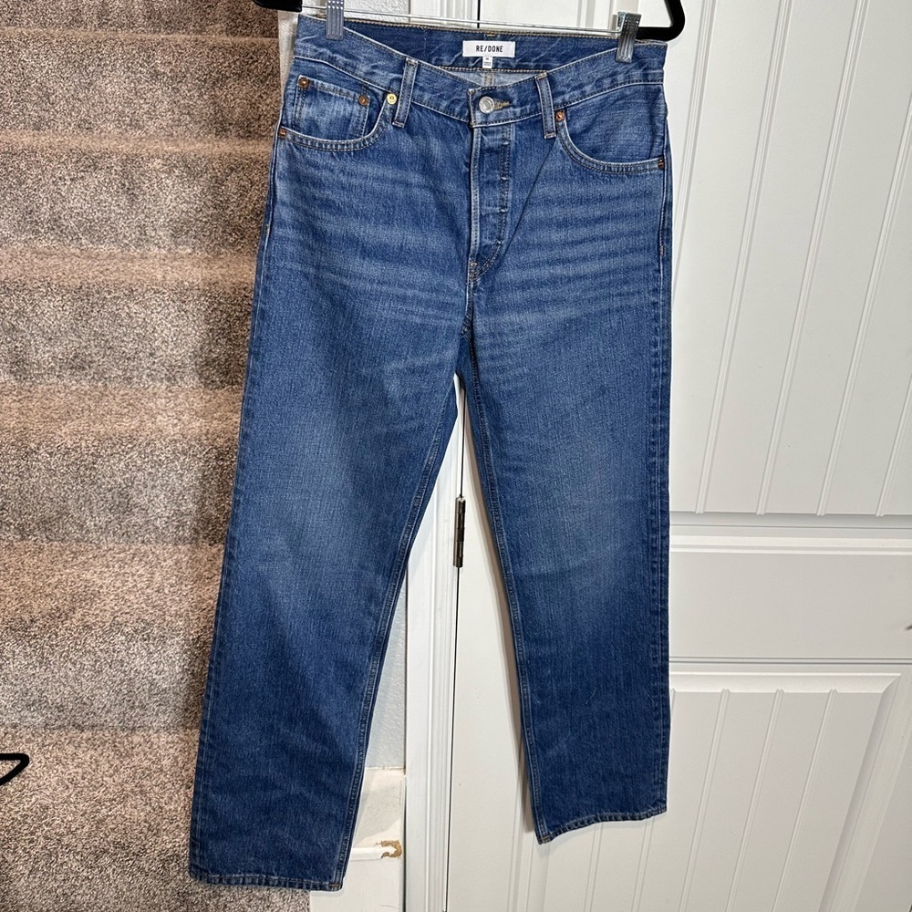 Re/done Redone DENIM JEANS LOOSE LONGISH 90s baggy fit jean darker wash - Picture 12 of 13
